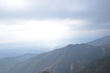 mountain landscape view from top