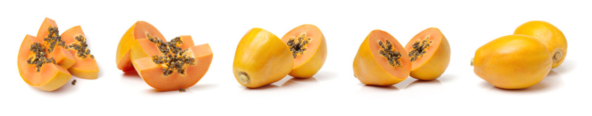 Naklejka na ściany i meble Papaya fruit isolated on a white background