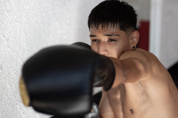 boxer making a jab punch