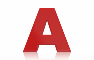 A Alphabet 3D Render