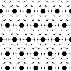 Fototapeta na wymiar pattern with soccer ball. seamless pattern with classic black and white ball. vector illustration, eps 10.