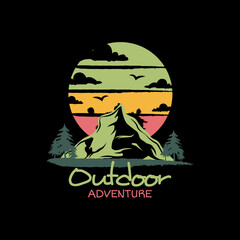 Camping and outdoor logo design concept