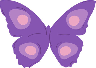 flat purple butterfly