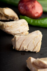 Detalle de lomos de atún