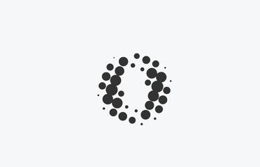 O dotted alphabet letter icon logo design. Creative template for business with dot