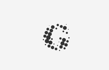 G dotted alphabet letter icon logo design. Creative template for business with dot