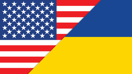 American Flag - Ukraine Flag
