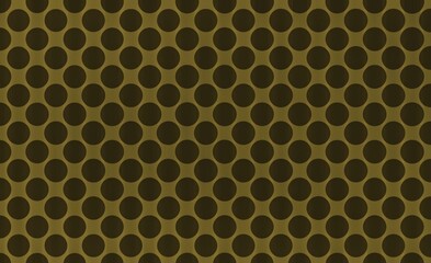 Texture Background of Golden Metal Perforated Grid