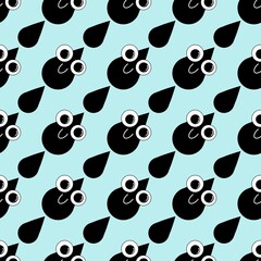 Fototapeta premium Kids seamless water rain drops pattern for fabrics and textiles and packaging and gifts and cards and linens and kids