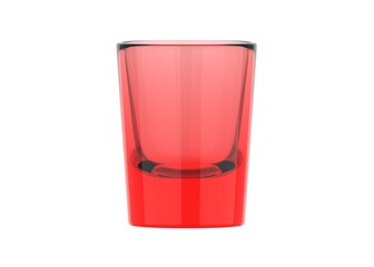 Blank shots glass  for branding. 3d render illustration.