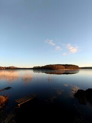 sunset over the lake