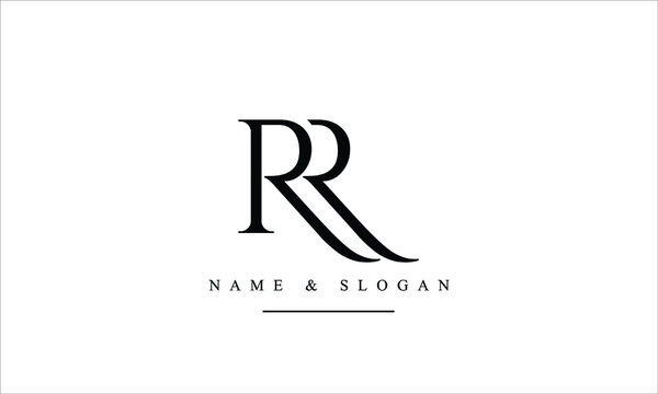 RR, R abstract letters logo monogram