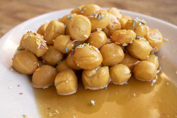 pignolata typical Sicilian and Calabrian dessert