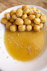 pignolata typical Sicilian and Calabrian dessert