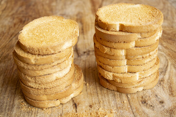 two stack of rusks