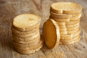 two stack of rusks