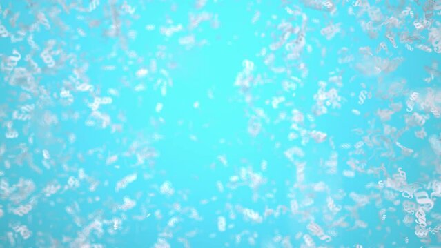 4k Video White Paragraphs Blue Background. Prores 4444