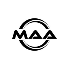 MAA letter logo design with white background in illustrator, vector logo modern alphabet font overlap style. calligraphy designs for logo, Poster, Invitation, etc.
