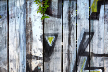 Graffiti, Holz, Zaun, Struktur.