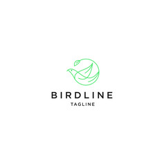 Nature birds line logo icon design template