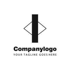 modern letter i company logo template