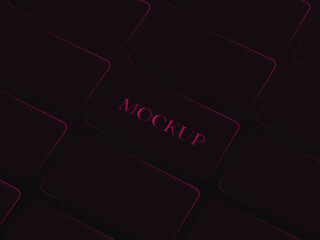 Mockup card dark vector illustration