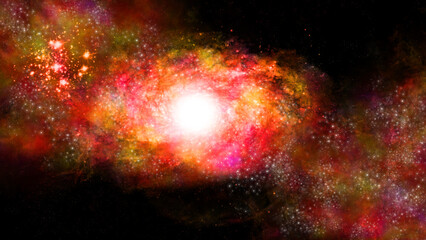 Dramatic Space Colorful and amazing Star Universe. Background for your content like as video,...
