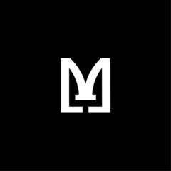 Initial letter M monogram logo template design