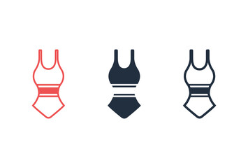 Cute swimming suit icon, Vector and Illustration.
