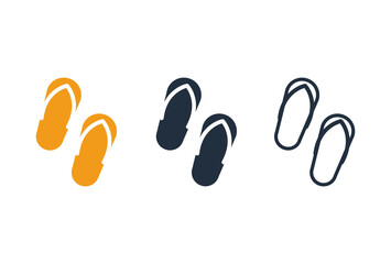 Set of slipper icon, Vector and Illustration.