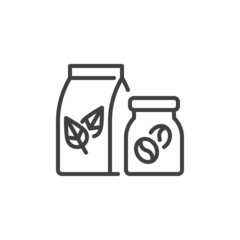 Tea and coffee line icon