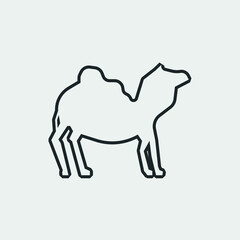 Camel vector icon illustration sign