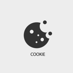 Cookie vector icon illustration sign