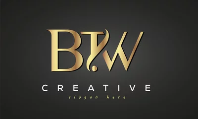 Fotobehang BTW creative luxury logo design © Murad Gazi