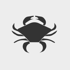 Crab vector icon illustration sign