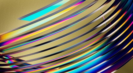 3d fluid shapes with holographic effect