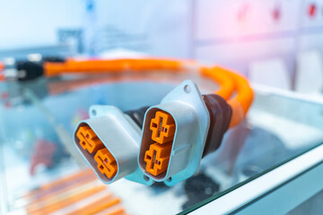 electric system of eco car engine, Automotive part concept.