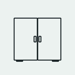 Cupboard vector icon illustration sign