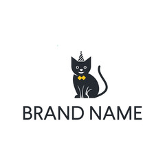 cat logo design vector template