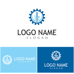 Gear Logo Template vector icon illustration design