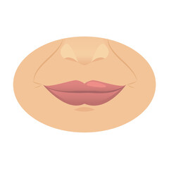 Wrinkled female skin closeup for beauty concept design. Facial rejuvenation and anti-aging therapy in women. Vector illustration