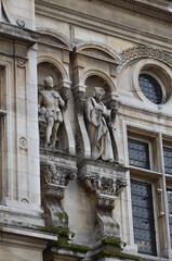 Fototapeta na wymiar The facade of the city hall of Paris, France