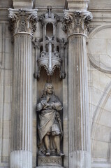 The facade of the city hall of Paris, France