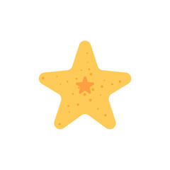Cute starfish icon, Vector and Illustration.