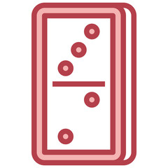 DOMINNO red line icon,linear,outline,graphic,illustration