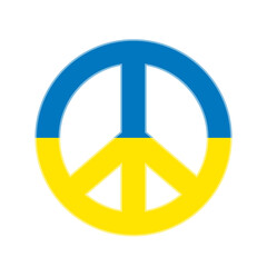 Symbol of peace in ukraine colors