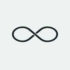 Fototapeta premium Infinity vector icon illustration sign