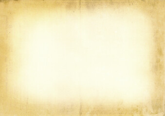 Naklejka premium Texture of old brown or yellow paper with scratches. Texture of retro paper, parchment