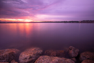 Mertasari Beach in Sanur, Bali of Indonesia. Beach with Beautiful Sunset and Sunrise