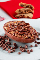 easter egg made of chocolate and cookies
